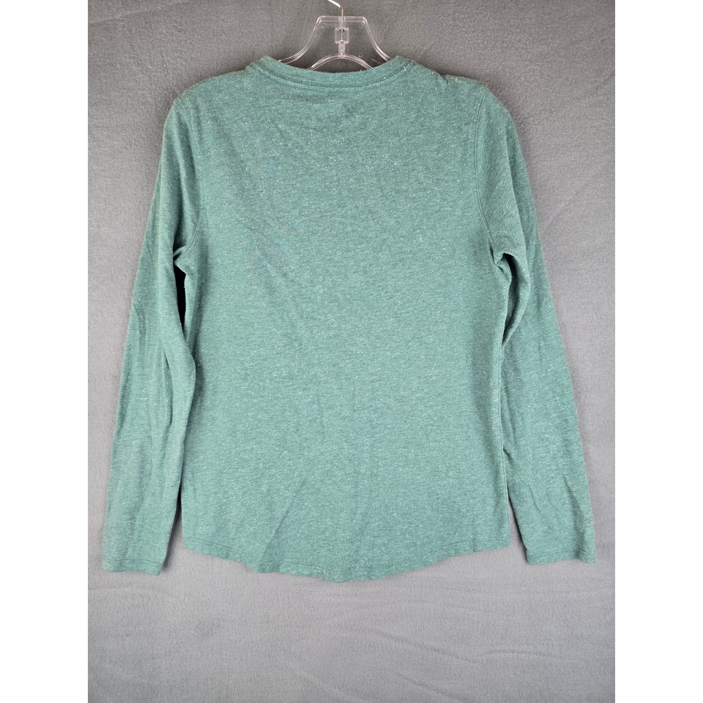 Carhartt Women's Medium Green Long Sleeve T-Shirt Loose Fit Sleeve Logo Workwear - Picture 2 of 7